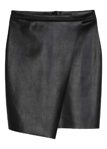 Черная кэжуал однотонная юбка H&M