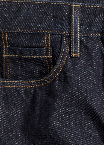 Темно-синие демисезонные слим фит джинсы H&M