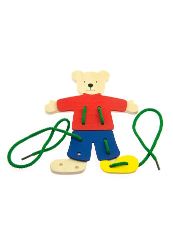 Розвиваюча іграшка Шнурівка Ведмідь з одягом (58929) Goki (254082435)