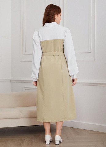 Бежевое платье SHEIN (366092973)