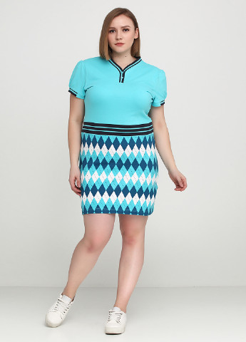 Блакитна спортивна сукня Golfjunkie з геометричним візерунком