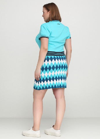 Голубое спортивное платье Golfjunkie с геометрическим узором