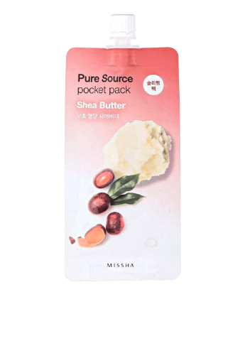 Маска з маслом ши Pure Source Pocket Pack Shea Butter, 10 мл MISSHA (188630335)