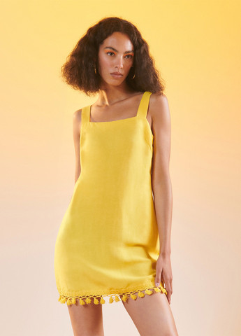 Жовтий кежуал сукня Reserved однотонна