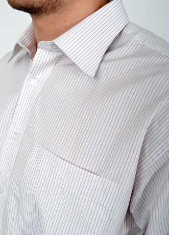Молочная классическая рубашка однотонная Ager с длинным рукавом
