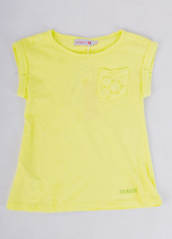 Желтая летняя футболка Boboli