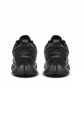 Черные демисезонные кроссовки кожаные мужские 81007 No Brand