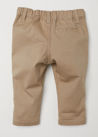 Темно-бежевые кэжуал демисезонные брюки зауженные H&M