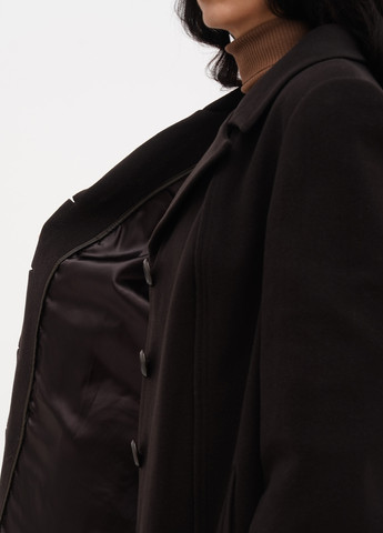Темно-коричневое демисезонное Пальто однобортное DANNA