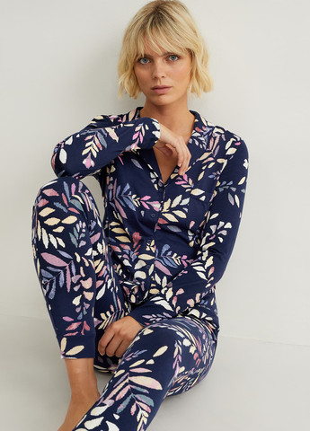 Темно-синяя домашний рубашка с рисунком C&A