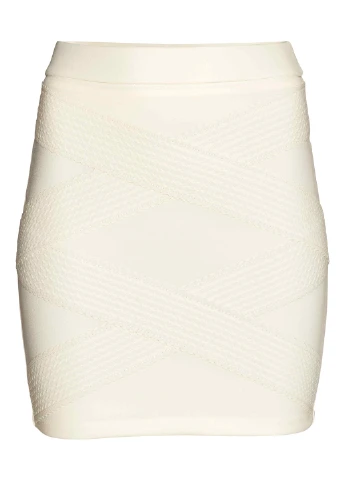 Белая кэжуал юбка H&M мини