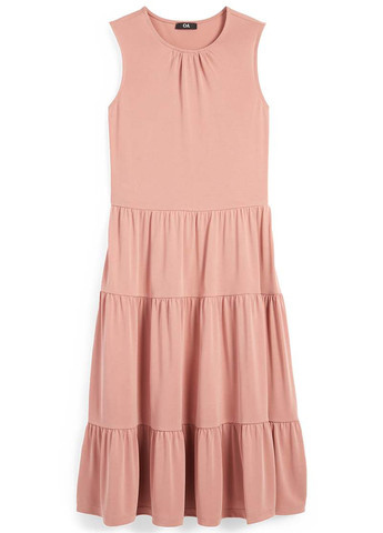 Пудровое кэжуал платье C&A однотонное