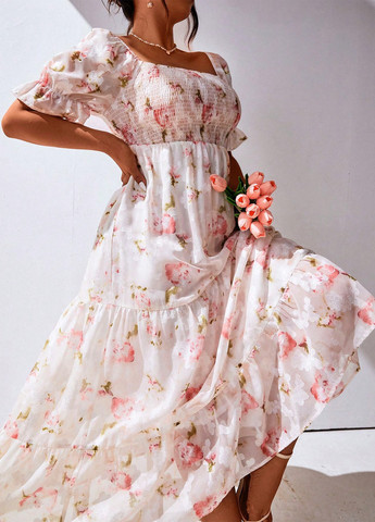 Комбінована кежуал сукня SHEIN з квітковим принтом