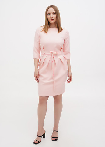 Светло-розовое кэжуал платье Maurini однотонное