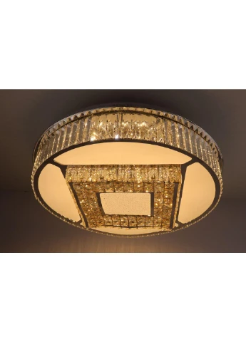 Люстра потолочная хрустальная LED с пультом C3132/800 Хром 19х72х72 см. Sunnysky (253122253)
