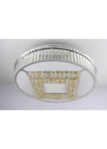 Люстра потолочная хрустальная LED с пультом C3132/800 Хром 19х72х72 см. Sunnysky (253122253)
