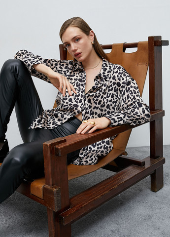 Цветная кэжуал рубашка леопардовый KOTON