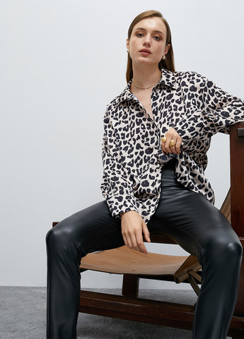 Цветная кэжуал рубашка леопардовый KOTON