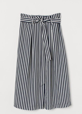 Темно-синяя в полоску юбка H&M
