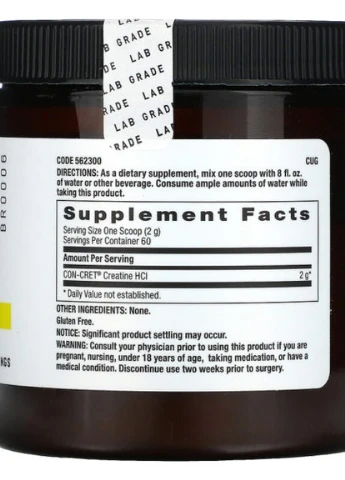 Креатин гидрохлорид, Chemistry Labs, Creatine HCI,, Beyond Raw, 60 serv 120 g (Pure) GNC (254371730)