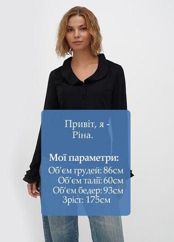 Чорна блуза Sassofono