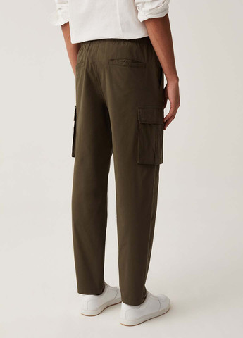 Хаки кэжуал демисезонные карго брюки OVS