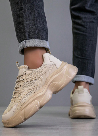 Бежевые демисезонные кроссовки SHEIN