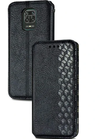 Шкіряний чохол книжка Cubic (PU) для Xiaomi Redmi Note 9s / Note 9 Pro / Note 9 Pro Max Чорний (is_00000037900_6) Getman (237825005)