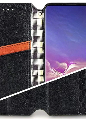 Шкіряний чохол книжка Cubic (PU) для Xiaomi Redmi Note 9s / Note 9 Pro / Note 9 Pro Max Чорний (is_00000037900_6) Getman (237825005)