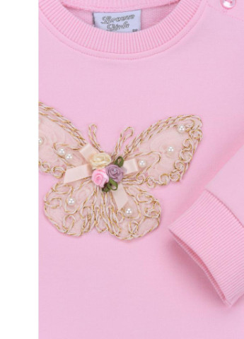 Кофта з мереживною метеликом (10086-92G-pink) Breeze (202374497)