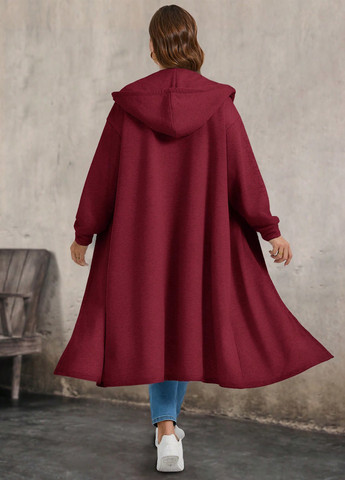 Бордове демісезонне Пальто SHEIN