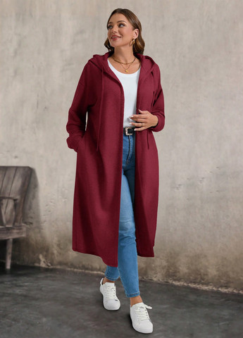 Бордове демісезонне Пальто SHEIN