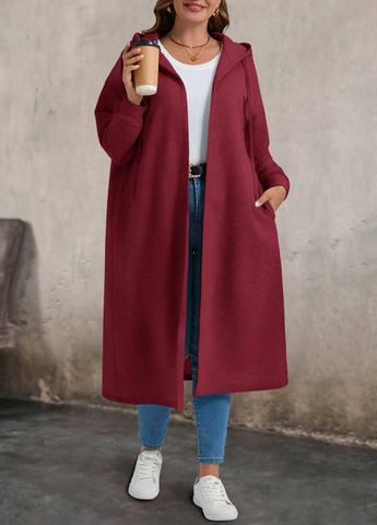 Бордове демісезонне Пальто SHEIN