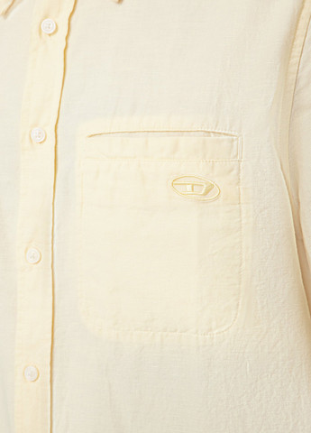 Желтая кэжуал рубашка однотонная Diesel