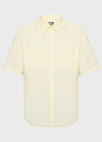 Желтая кэжуал рубашка однотонная Diesel