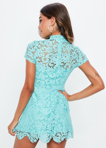 Блакитна кежуал платье Missguided з орнаментом