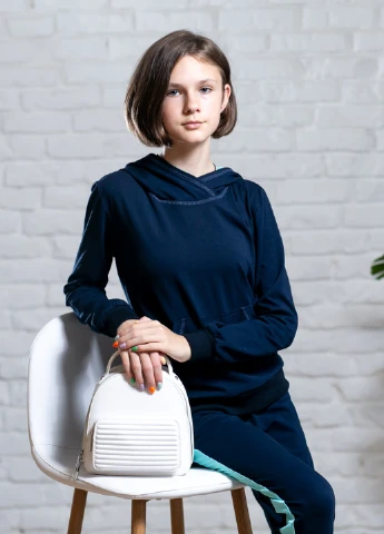 Темно-синій демісезонний спортивний костюм для дівчинки v.o.g. брючний V.O.G.