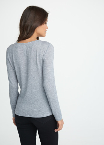 Серый демисезонный джемпер пуловер SELA