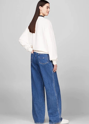 Молочний світшот Tommy Jeans логотип без декору (315063273)