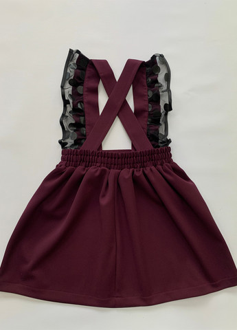 Бордовая кэжуал однотонная юбка Sasha клешированная