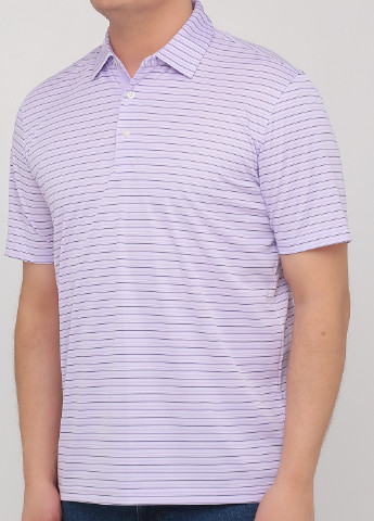 Светло-фиолетовая футболка-поло для мужчин Greg Norman в полоску
