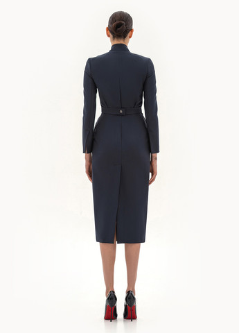 Графитовое кэжуал платье на запах BGL однотонное