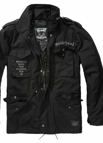 Чорна демісезонна куртка black motorhead Brandit M-65 Classic