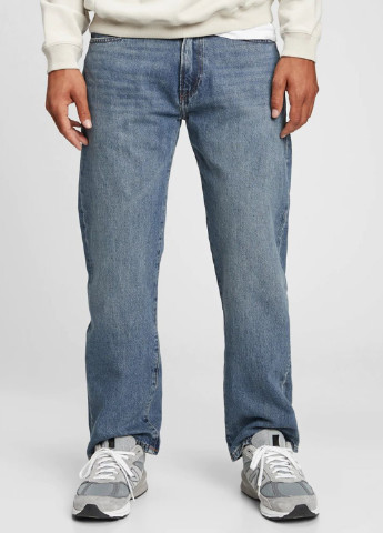 Синие демисезонные бойфренды, прямые джинсы Gap