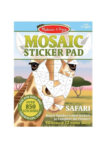 Набір для творчості Мозаїчні наклейки Сафарі (MD30160) Melissa&Doug (254065408)