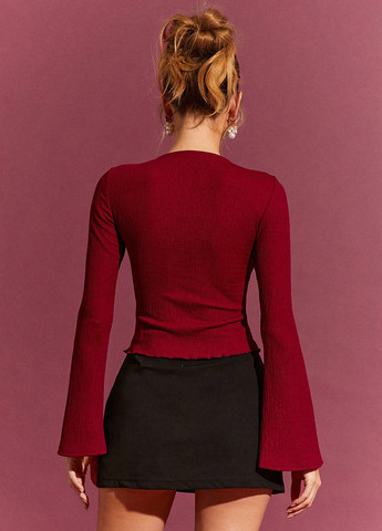 Вишнёвая блуза SHEIN