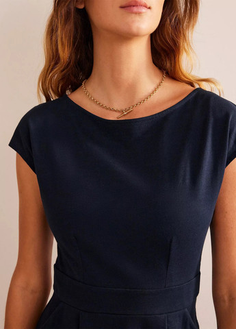 Темно-синее кэжуал, деловое платье футляр Boden однотонное