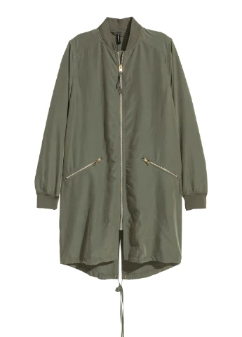 Оливковый (хаки) тренч,хакі, divided H&M