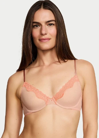 Бежевый демисезонный комплект (бюстгальтер, трусики) Victoria's Secret