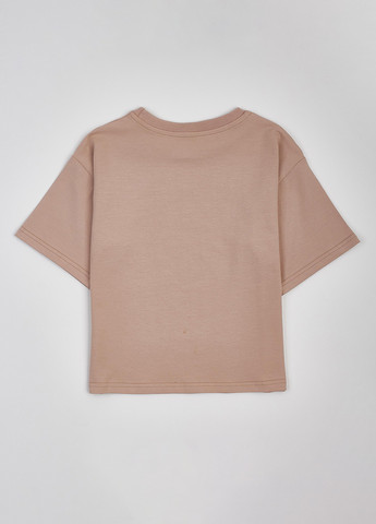 Темно-бежевая летняя футболка KRAKO